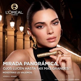 L'Oréal Paris Panorama Máscara de Pestañas Voluminizadora, Ojos Hasta 1.4 Veces Visiblemente Más Grandes, Mirada Panorámica, Cepillo de Silicona, Negr