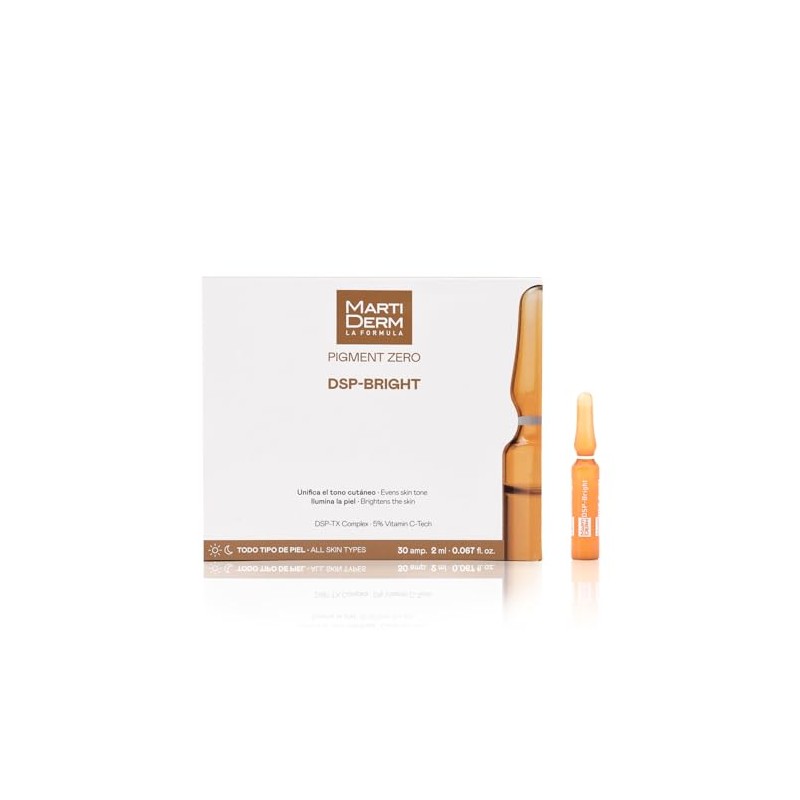 MartiDerm Pigment Zero DSP Bright Ampolletas Faciales Despigmentantes. Solucin facial
