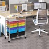 COSTWAY 12-Drawer Rolling Storage Cart, Moveable Art Craft Organizer W/Lockable