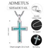 ADMETUS Silver Cross Necklaces for Men Sterling Silver Western Turqupise