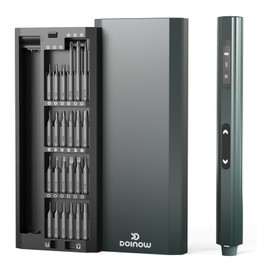 Mini Electric Screwdriver with Display, Precision Electric Screwdriver Set with 5 Torque Settings, 48-Piece S2 Magnetic Bit, LED Light, Suitable for Phone, Camera, Laptop, Watches