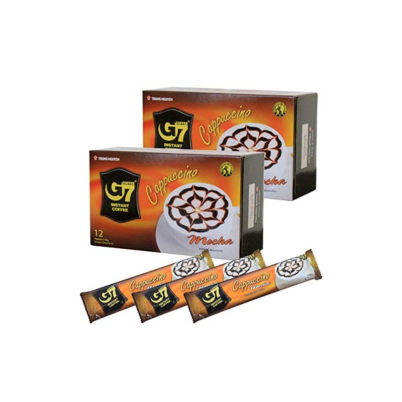 Trung Nguyen G7 Cappuccino Mocha, 12 Packs x 2 Packs