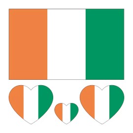 Irish Flag Tattoos,10 Sheets St. Patrick's Day Temporary Tattoos,40 Pcs Waterproof Sweat Sports National Flag Removable Fake Tattoos For Men Kids Women(Ireland)