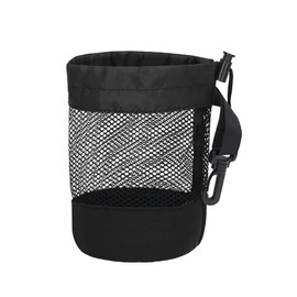 VASANA Black Nylon Mesh Golf Ball Storage Bag with Drawstring and Hook Can Hold 20 Golf Balls Golfs Pouch Bags Holder Organizer for Tennis Balls