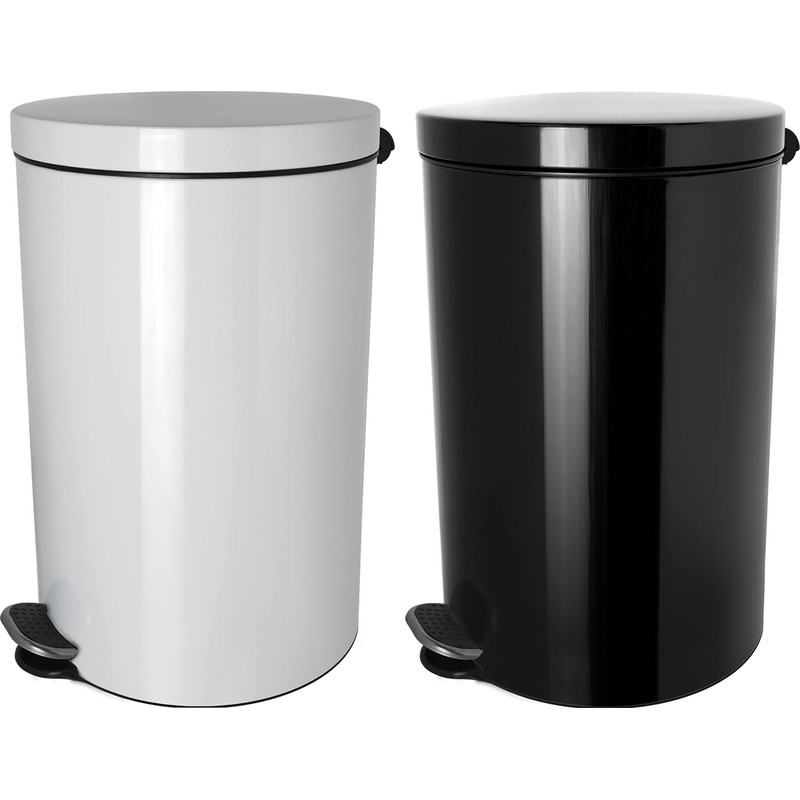 The Knight HELIT H2404005 Silver Ion Tretabfallbehälter White