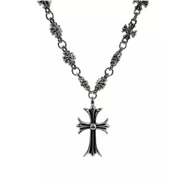GUTERTOP 50 cm Men's Cross Necklace, Simple Cross Pendant, Religious Prayer Cross Necklace for Men and Women, 50 cm, Metal, Alloy