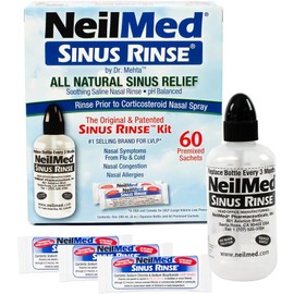 NeilMed Sinus Rinse Original Kit, Squeeze Bottle + 60 Sachets