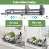 ROTTOGOON Expandable Dish Drying Rack,Multifunctional Adjustable Dish Drainer with Swivel