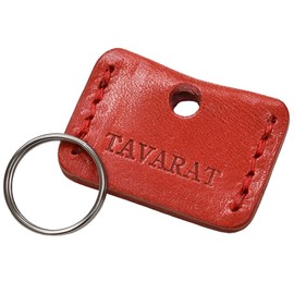 TAVARAT Key Cover, Genuine Leather, Key Cap, Made in Japan, Himeji Leather, Key Cover, Double Cans Included (Standard Size - Red), Standard Size Red