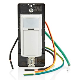 Leviton Decora Vacancy Motion Sensor In-Wall Switch, Manual-On, 5A, Works as Single Pole or 3-Way, DVS05-1LZ, White/Ivory/Light Almond