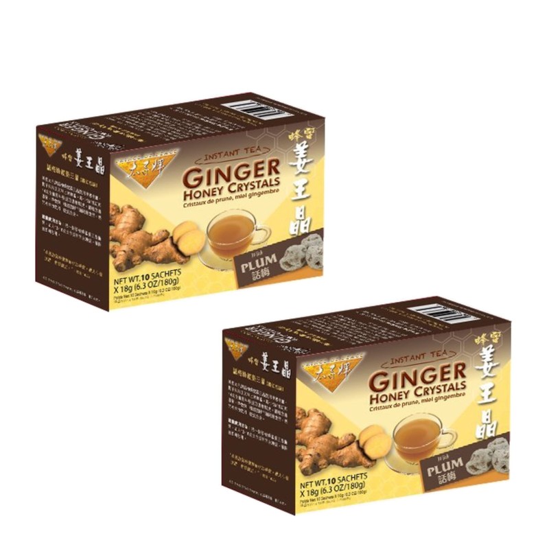 Prince of Peace Instant Ginger Honey Crystals, 2 Packs of