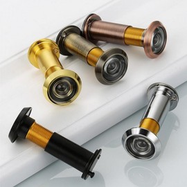 Front Door Peephole Viewer Lens Security 14mm Black 2ea