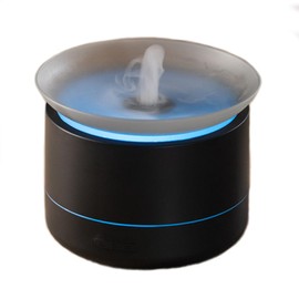 AEKAN Fountain Air Diffuser with 200ml Tank Night Light,Adjustable Mist Mode, Waterless Auto Shut-Off,for Bedroom,Office,Ca (Black)