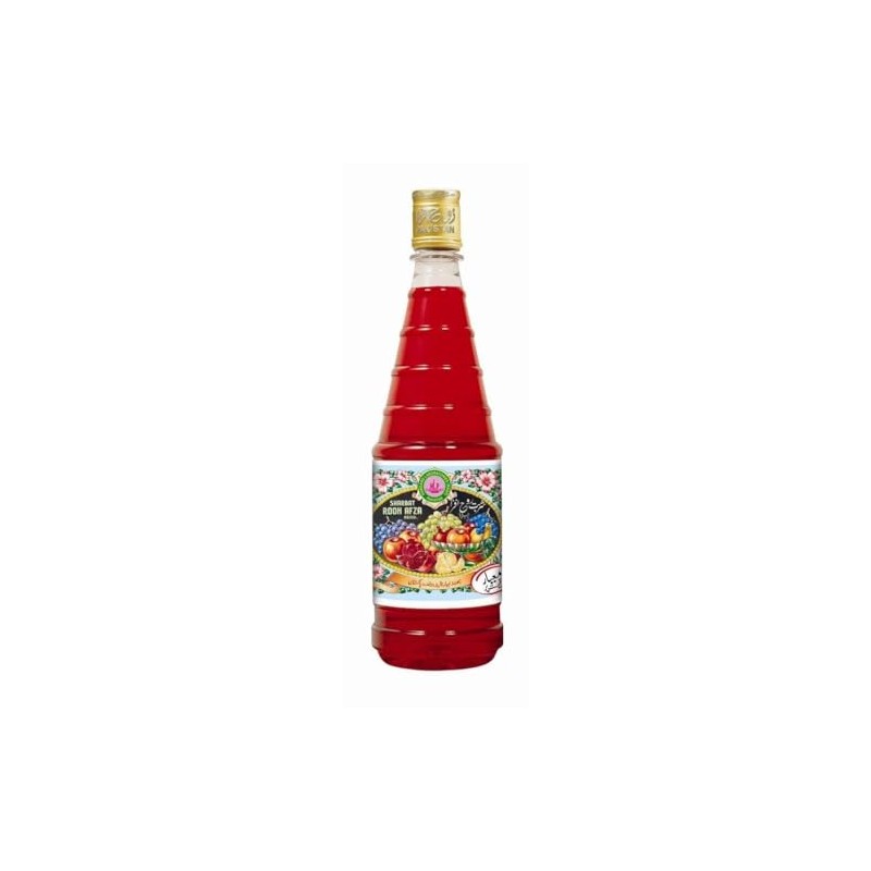 Hamdard Rooh Afza Sharbat Syrup, Rose, 25 fl.oz (Packaging may