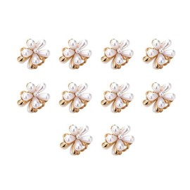 BRIIKPP Bangs Clip, Flower Bangs Clip, Pearl Hair Clip, Cute, Hair Clip, For Birthdays, Graduations, School Entrance Ceremonies, Weddings, Pack of 10