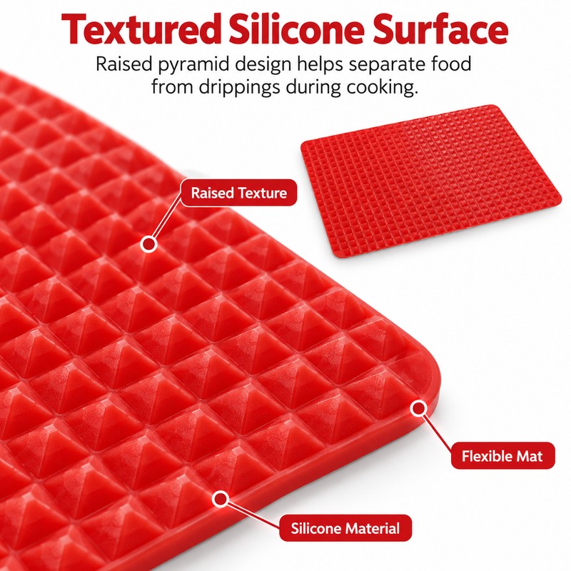 Silicone Pyramid Cooking Mat for Oven & BBQ – Non-Stick