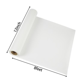 guangyintong 3D White Puff Heat Transfer Vinyl HTV Rolls, 12" x 8ft White Iron on Vinyl for T Shirts, Puff HTV Vinyl for All Cutter Machines Easy to Cut & Weed for Heat Vinyl DIY Design