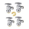 4-Pack EFIELD Push Fit 1/4 Turn Stop Valve Water Shut