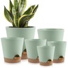 YNNICO Indoor Self Watering Planters with Drainage Holes and Saucers,