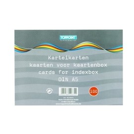 STYLEX 42675 Replacement Index Cards A5 Pack of 100