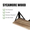 Vilobos Wall Mounted Floating Shelf Set of 3 Solid Wood