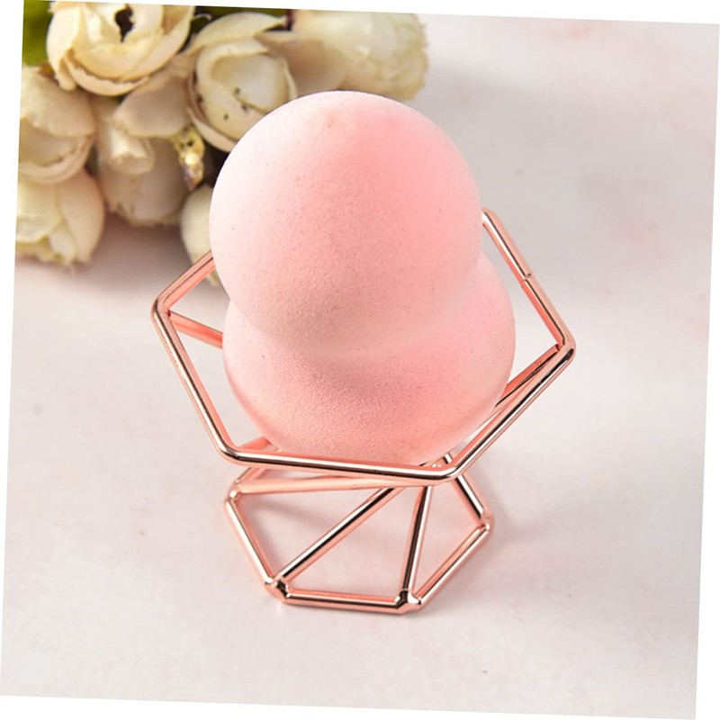 Healeved 3pcs Stainless Steel Powder Puff Holders Elegant Storage Racks