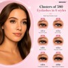 Individual Eyelashes Kit 600+ Pieces 30D-40D-50D-60D-80D-100D Volume Cluster Lashes Extensions,