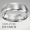 Willis Judd Mens Titanium Ring Engraved I Love You In