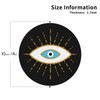 Black Evil Eye 4 Pcs Coasters for Drinks,Round Leather Coasters