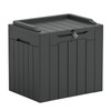Greesum Greesum 31 Gallon Resin Deck Box Large Outdoor Storage