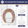 Baahrnom Luxury Soft Microfiber Toilet Lid Cover Machine Washable Solid