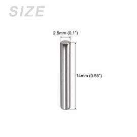 METALLIXITY Spannstifte (2,5 x 14 mm) 50 Stück, 304 Edelstahl-Regalstützenstifte, Dübelstifte, Stiftbefestigungselemente – für Metallgeräte, Möbelinstallation, Industrie, Heimwerker