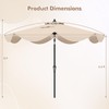Tangkula 9Ft Patio Umbrella, Outdoor Umbrella with Crank Handle, Push