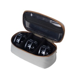 Raprance Fly Fishing Reel Case - Padded Tackle Organizer Bag with 2 Dividers, Water-Resistant Protective Gear Storage for Fishing Accessories