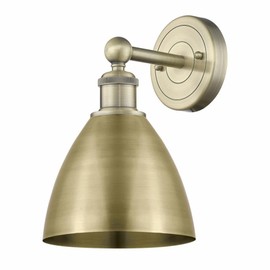 Innovations Lighting Metal Bristol - 1 Light Wall Sconce in Industrial Style-12 Inches Tall and 7.5 Inches Wide-Antique Brass Finish