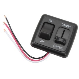 12 Volt DC Dimmer Switch, 12V DC Toggle Switch with High Side Dimmer Control for LED Halogen Incandescent RV Car Truck Strip