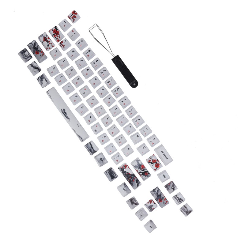 Keycaps PBT 5Sided Sublimation 71 Keys Keyboard Caps for Mechanical