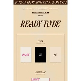 TWICE READY TO BE 12th Mini Album 3 Version SET CD+1p Folding Poster On Pack+PhotoBook+1p PostCard+1p Message PhotoCard+5p PhotoCard+Tracking Kpop Sealed