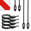 Set of 4 Tension Ropes for Attaching Warning Boards, Rubber