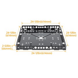 KUAFU RV Cargo Carrier Universal for RVs Campers Trailers Tray Generator Rear Bumper Cargo Luggage Basket Rack Assembly Weighs 15 Pounds and Carries 200 Pound-Feet (Black)