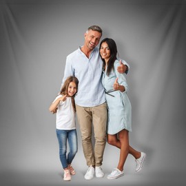 Julius Studio 6 ft. x 9 ft. Pure Gray Background Backdrop Screen, Superior 200GSM Higher Density Thicker Synthetic Fabric Material for Professional Studio, Family Events, Grey Video Shooting, JSAG105