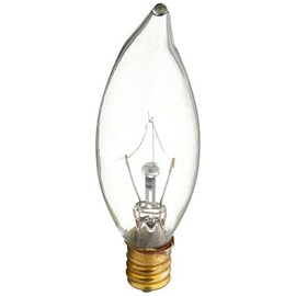 Satco Products S3774 120-Volt 25CA8 Candelabra Base Clear Light Bulb