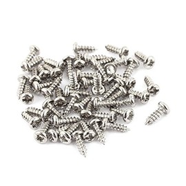 uxcell 50 Pcs M2 X 6mm Stainless Steel Phillips Round Head Self Tapping Screws Bolts