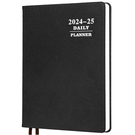 KESOTE Large Daily Planner 2024-2025 Full Page Per Day, Hourly Schedule 8.5" x 11" Academic Diary Day Planner 12 Month (July 2024 - June 2025), Hardcover Weekly Monthly Agenda, Black