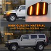 ZDEERAOTO LED Front Headlight Side Marker Light Amber Turn Signal