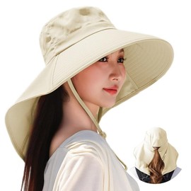 Skyverse Women's UV Protection Hat, Blackout (UPF 50+, Wide Brim, Size Adjustable, Total Light Shade, Ultra Lightweight, Cool, Removable Chin Strap, Sweat Absorption and Quick Drying, Small Face