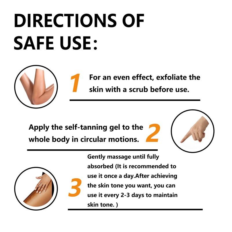 OceAura Intensive Tanning Gel, Sun Free Black Summer Beach Natural