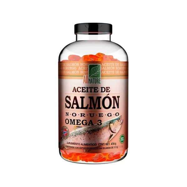 Bote Aceite De Salmon Noruego Omega 3 All Nature 320