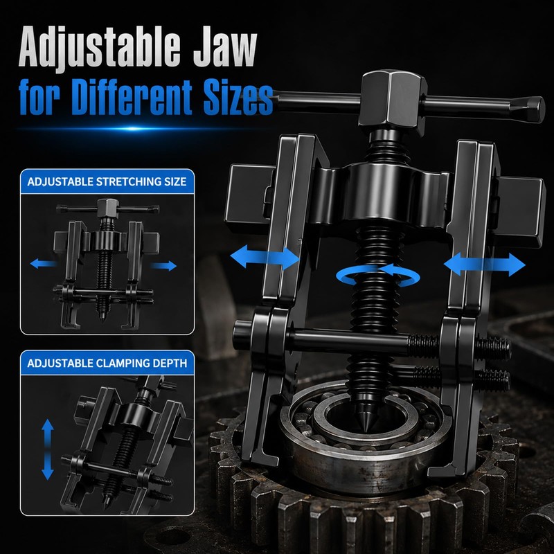 Stacool 2 Inch Two Jaw Gear Puller Tool,Adjustable Carbon Steel
