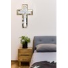 GIMORRTO Mirrored Cross Wall Decor - Crushed Diamond-Embedded Glass Mirror